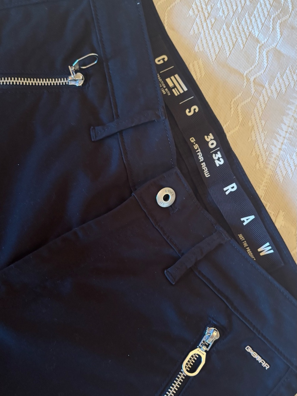 G-STAR “BIKER SKINNY CARGO PANTS” DARK BLACK MOTO JEANS sz 30/32 or  SZ 6/8 NEW! - Picture 5 of 17